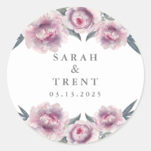 Classic Lavender Flowers Round Sticker