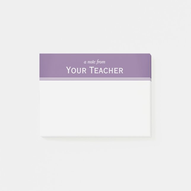 Classic Lavender Purple Personalised 4" x 3" Post-it Notes (Front)