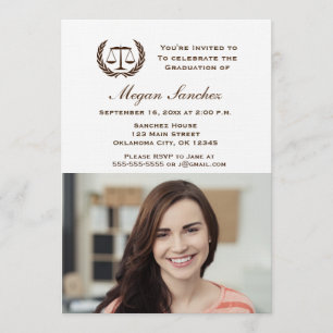 Classic Law School Graduation Invitation