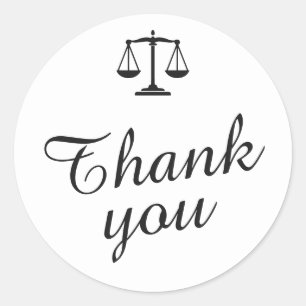 Classic Law Themed Thank You Script Envelope Seals