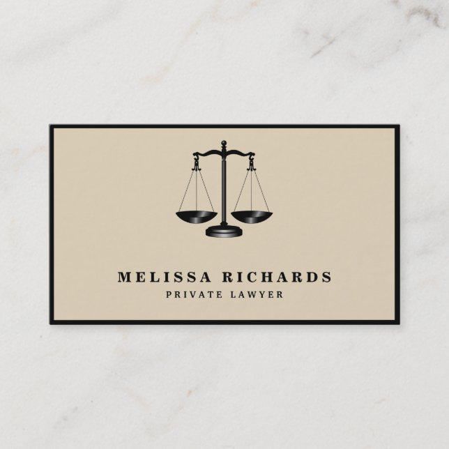 Classic Lawyer  Attorney Business Card (Front)