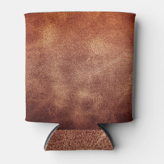 Classic Leather Texture Background Can Cooler