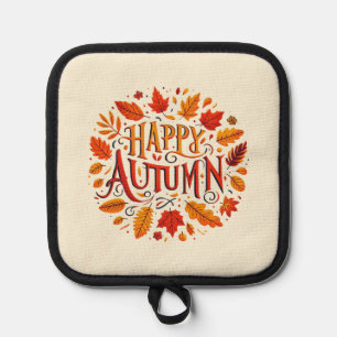classic leaves & Happy Autumn Pot Holder