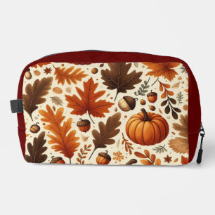 classic leaves/pumpkins/acorns Autumn  Dopp Kit