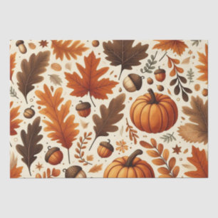 classic leaves/pumpkins/acorns Autumn  Tissue Paper