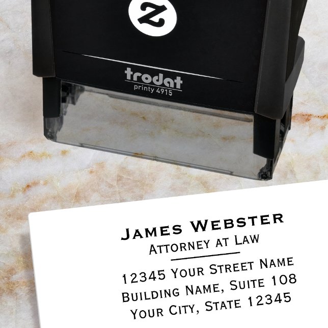 Classic Legal & Professional Return Address Self-inking Stamp (Creator Uploaded)