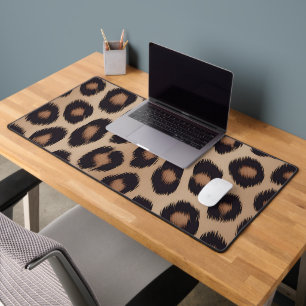 Classic Leopard Animal Print Brown Cheetah Desk Mat