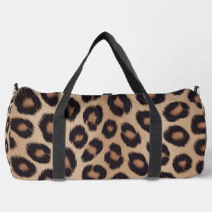 Classic Leopard Animal Print Brown Cheetah Duffle Bag