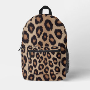 Classic Leopard Animal Print Brown Cheetah Printed Backpack