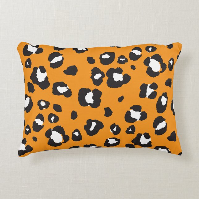 Classic Leopard Print Pattern Decorative Cushion (Front)