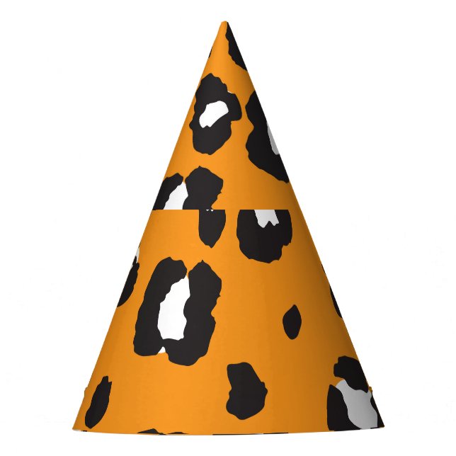 Classic Leopard Print Pattern Party Hat (Front)