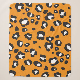 Classic Leopard Print Pattern Sherpa Blanket