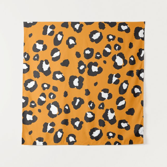 Classic Leopard Print Pattern Tapestry (Front)