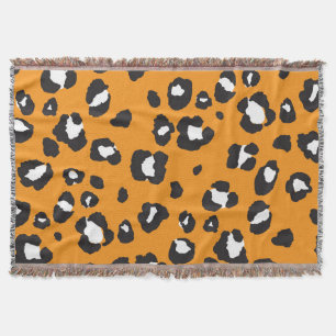 Classic Leopard Print Pattern Throw Blanket