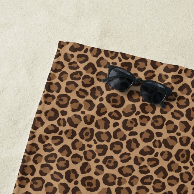 Classic Leopard Series Design 12 Beach Towel (In Situ)