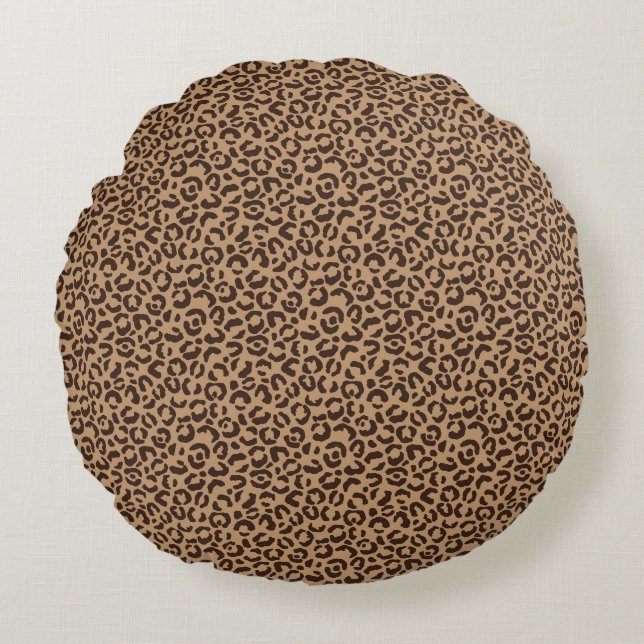 Classic Leopard Series Design 5 Round Cushion (Front)