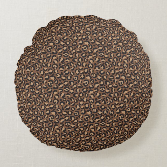 Classic Leopard Series Design 7  Round Cushion (Front)