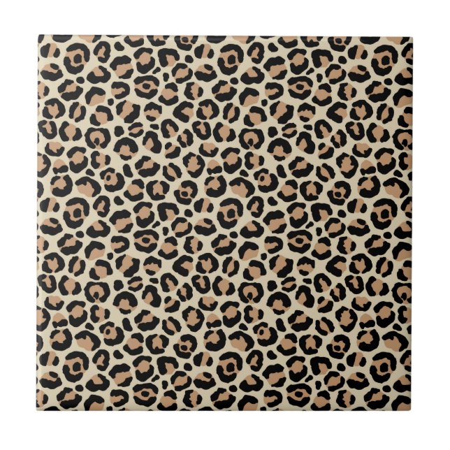 Classic Leopard Series Design 9  Ceramic Tile (Front)