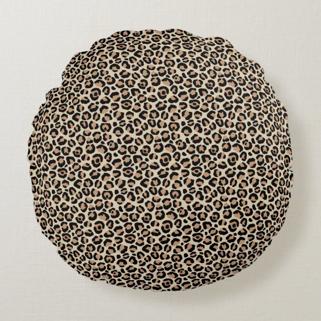 Classic Leopard Series Design 9  Round Cushion (Front)