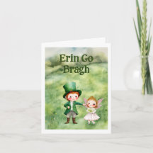 Classic Leprechaun & Fairy St. Patrick's Day Card