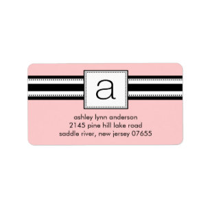 Classic Letter A Monogram Return Address Labels. Label