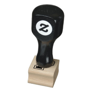 Classic Letter P Initial Rubber Stamp
