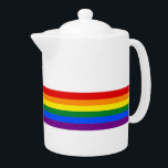 Classic LGBTQ Gay Pride Rainbow Flag<br><div class="desc">Add a celebratory pop of pride to your daily routine with this gay pride Teapot. The LGBTQ pride rainbow colours will make for a fun addition as you spill the tea over a cuppa with a friend. Buy today and invite someone over for an uplifting catch-up over a warm brew...</div>