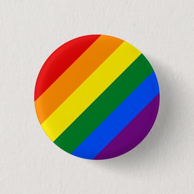 Classic LGBTQ Rainbow Pride Flag 3 Cm Round Badge (Front)