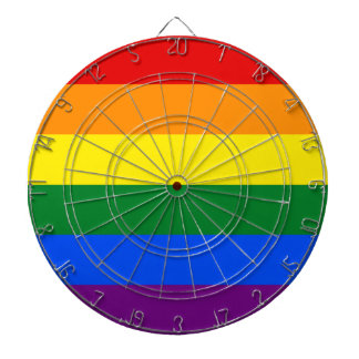 Classic LGBTQ Rainbow Pride Flag Dartboard