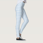 Classic Light Blue and White Plaid Pattern Leggings<br><div class="desc">Classic light blue and white plaid pattern is made of baby blue, white and light blue squares with thin lines of white dividing the coloured squares. To see the design Light Blue and White Plaid Pattern on other items, click the "Rocklawn Arts" link below. Digitally created image. Copyright ©Claire E....</div>