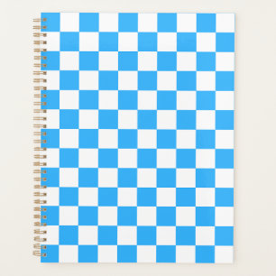 Classic light blue chequerboard planner