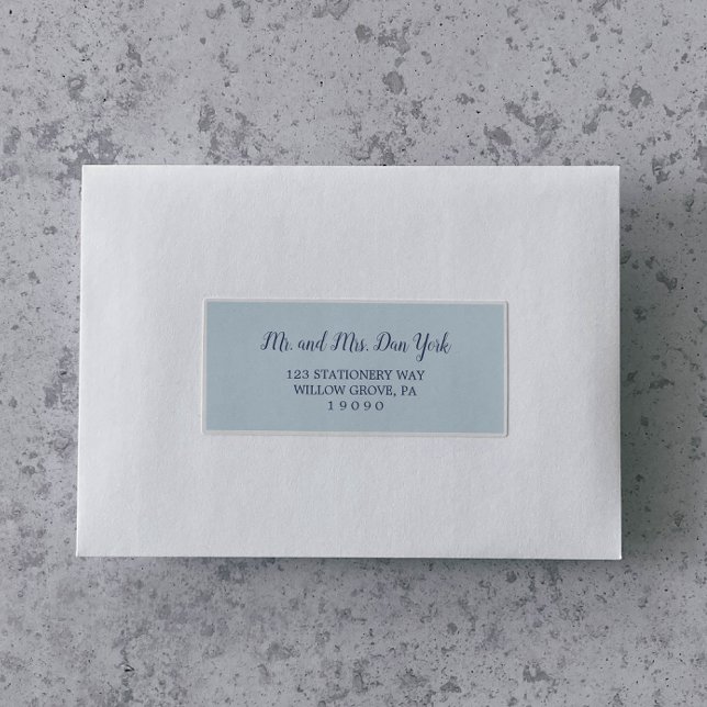 Classic Light Blue Wedding Guest Address Labels (Creator Uploaded)