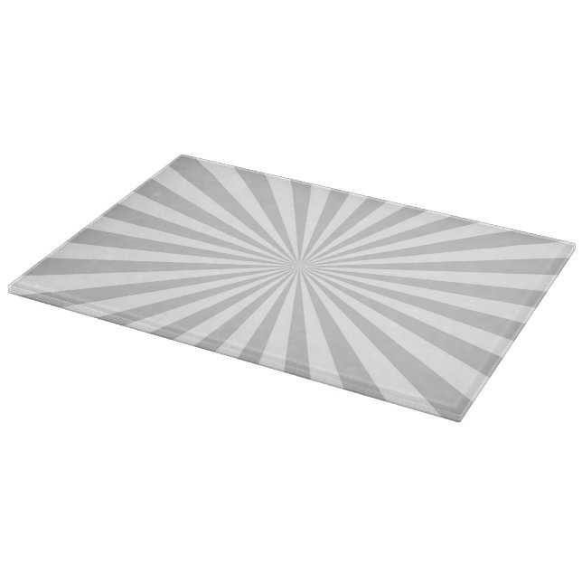 Classic Light Grey Burst Spinning Wheel Cutting Board (Corner)
