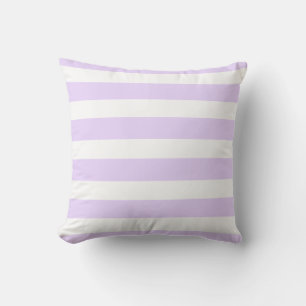 Classic light purple white strips cushion