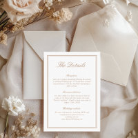 Classic Light Taupe Elegant Wedding Details