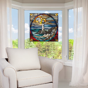 Classic Lighthouse Faux Stained Glass