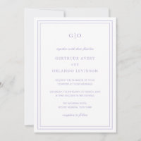 Classic Lilac QR Code Elegant Wedding