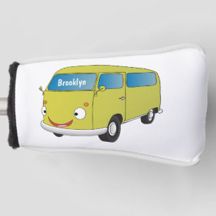 Classic lime green van cartoon golf head cover