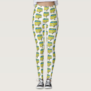 Classic lime green van cartoon leggings