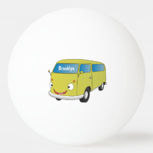 Classic lime green van cartoon ping pong ball