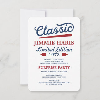 Classic Limited Edition Funny Birthday Invitation
