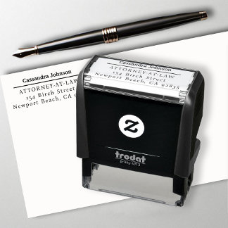 Classic Line Business Law Legal Lawyer Address Self-inking Stamp