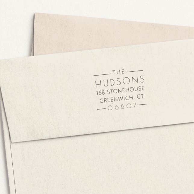 Classic Lines Return Address Self-inking Stamp (Creator Uploaded)