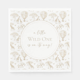 Classic Little Wild One Baby Shower Toile Napkin