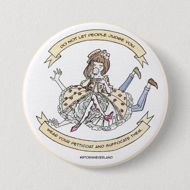 Classic Lolita Suffocate 7.5 Cm Round Badge (Front)