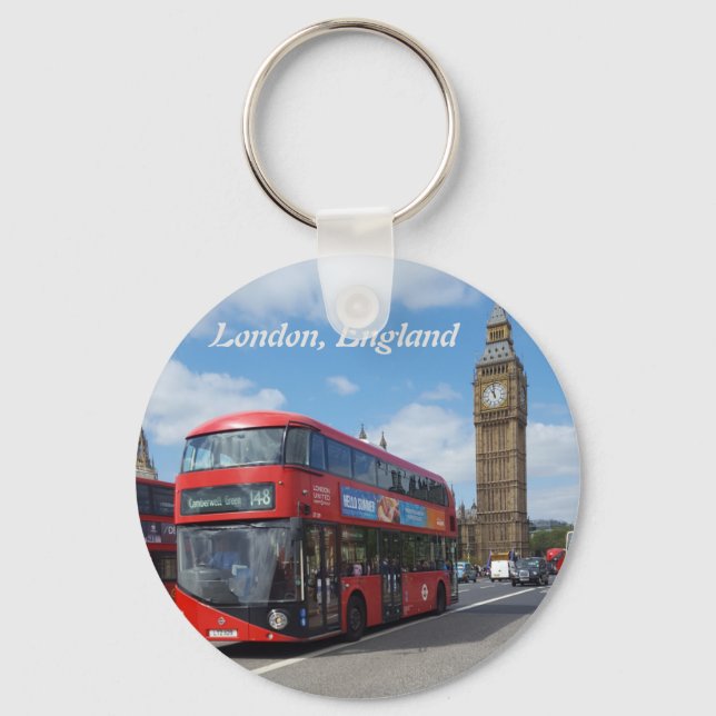 Classic London England Key Ring (Front)