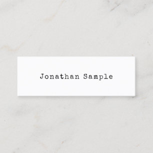 Classic Look Design Minimalist Plain Trendy Retro Mini Business Card