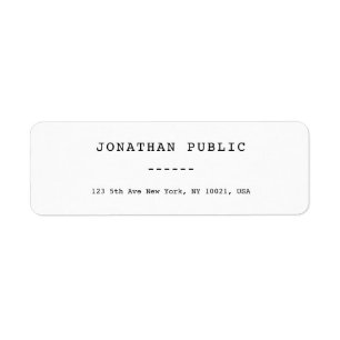 Classic Look Template Simple Chic Return Address Return Address Label