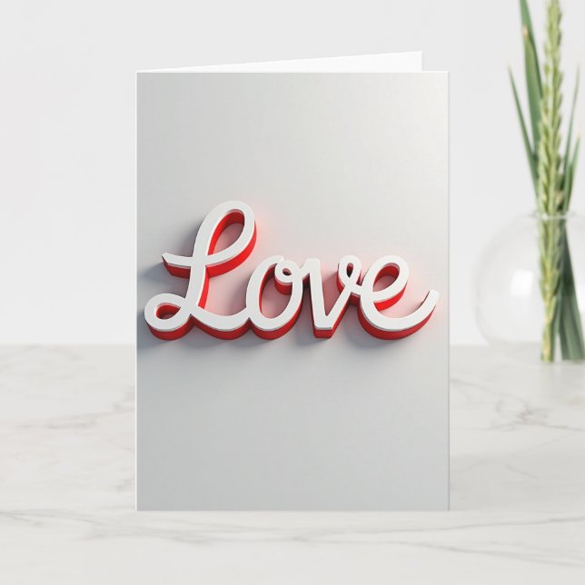 Classic Love Calligraphy Card (Front)