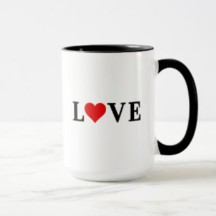 Classic LOVE Heart Elegant Minimalist Mug